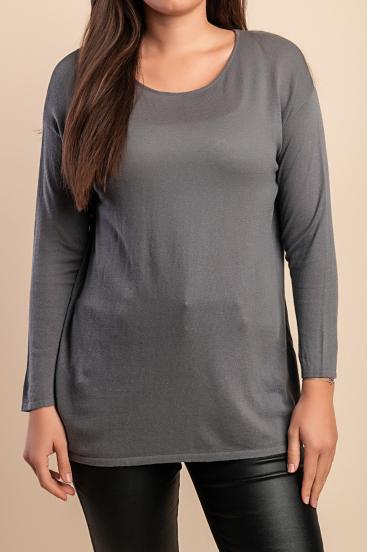 Top de encaje, gris