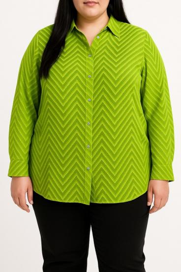 Blusa talla grande, verde