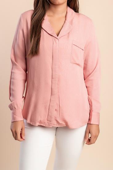 Camisa con bolsillo, rosa