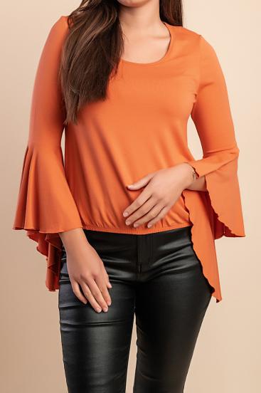 Blusa elegante, naranja