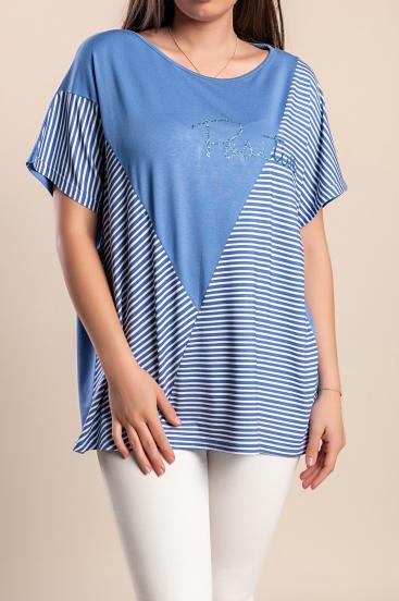 Camiseta estampada, azul