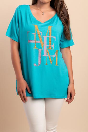 Camiseta estampada, azul