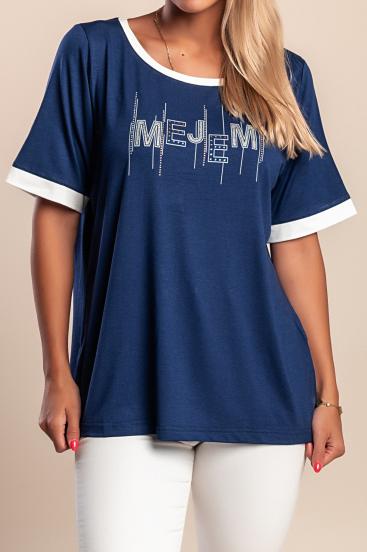 Camiseta estampada, azul oscuro