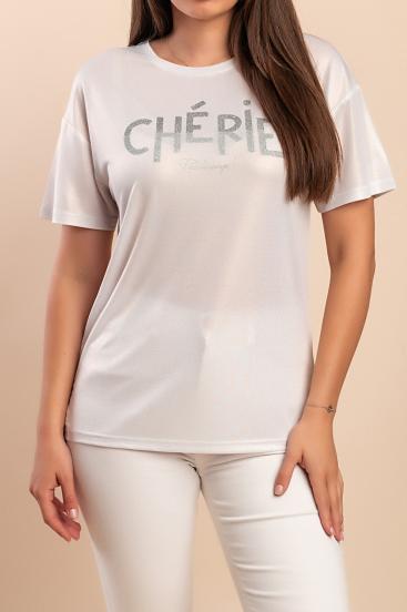 Camiseta estampada, blanca