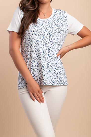 Camiseta de algodón con estampado, color blanco.