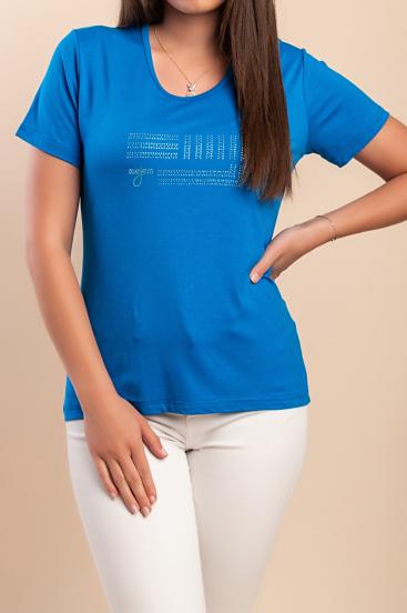 Camiseta de viscosa, azul real
