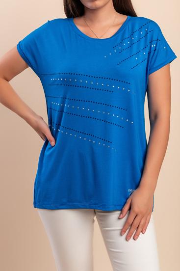 Camiseta de viscosa, azul