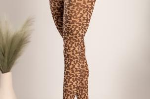 Leggings de moda con cinturilla ancha Soccia, marrón