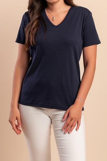 Camiseta de algodón, azul oscuro