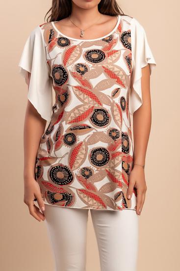 Camiseta estampada, beige