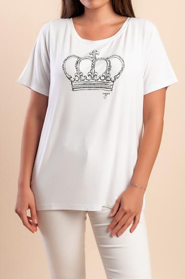 Camiseta con estampado, color blanco