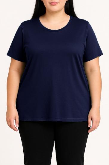Camiseta de viscosa, azul oscuro