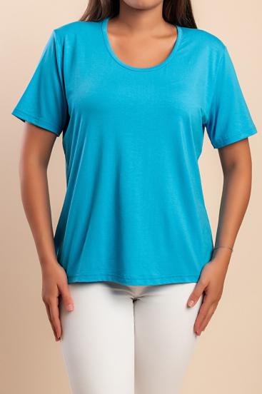 Camiseta de viscosa, azul