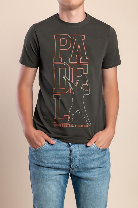 Camiseta de algodón para hombre, oliva
