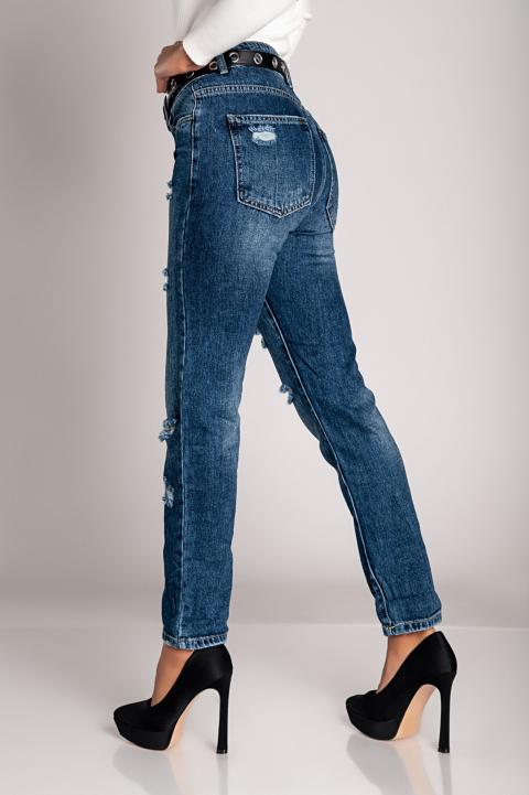 Mom fit jeans con rotos Forcatta, azul