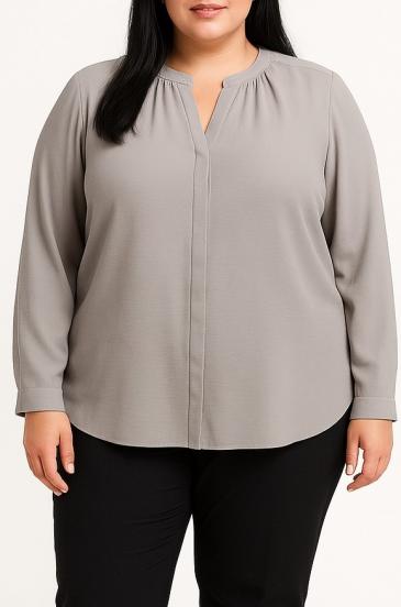 Blusa talla grande, gris