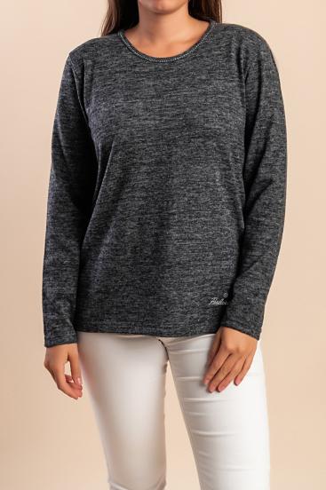 Suéter con detalle decorativo, gris