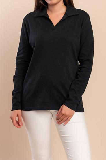Camiseta de manga larga, negra