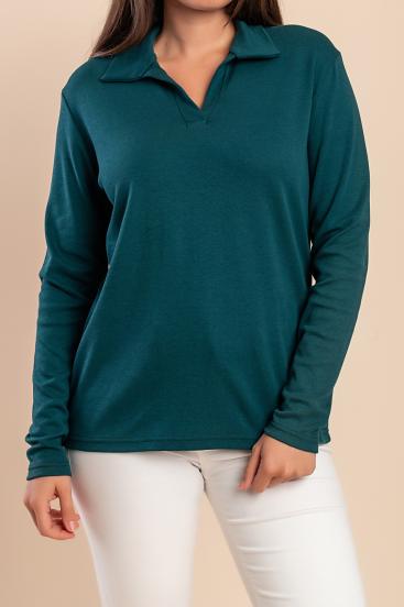 Camiseta de manga larga, verde oscuro