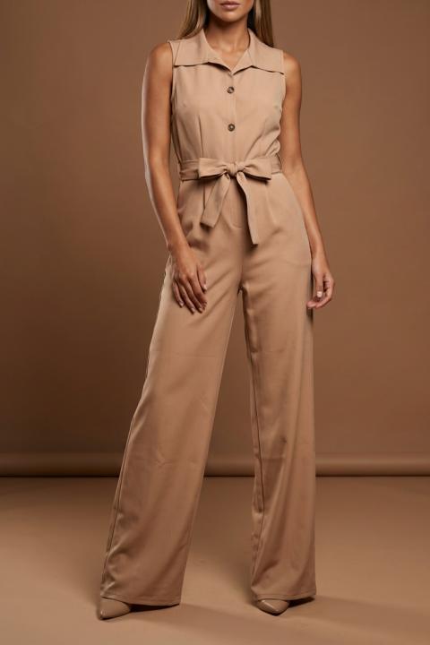 Mono sin mangas de moda, beige