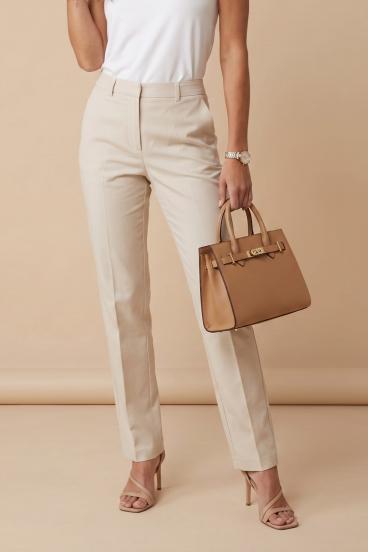 Pantalones largos elegantes, color arena