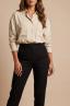 Camisa de viscosa, crema