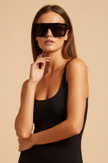 Gafas de sol de moda, negras