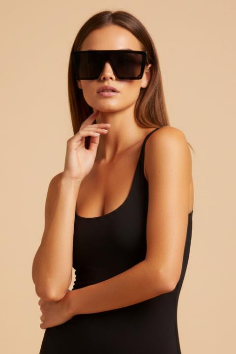 Gafas de sol de moda, negras