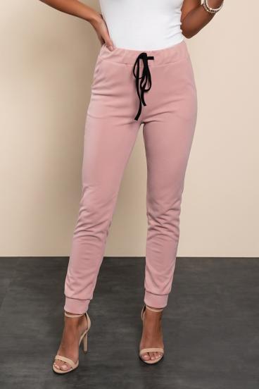Pantalones con Cintura Elástica, Rosa Claro