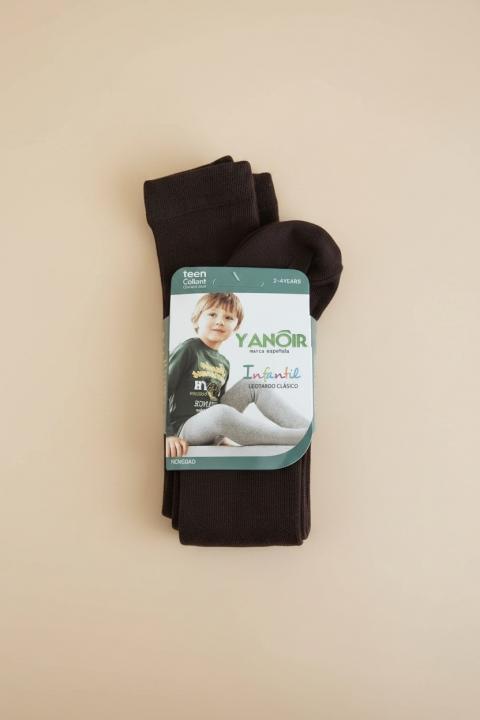 Medias de algodón para niños, 2-4 años, marrón