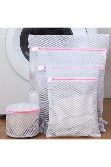 Juego de 4 bolsas de malla para lavandería con cremallera – bolsas protectoras duraderas para ropa delicada, ropa interior y uso en lavadora