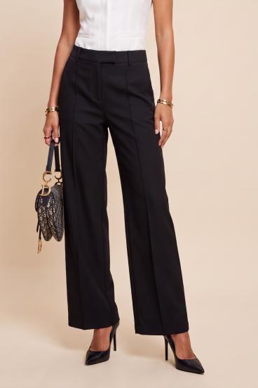 Pantalones Anchos Elegantes "Soft Wide", Negros