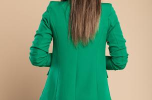 Blazer largo con cuello clásico Turina, verde