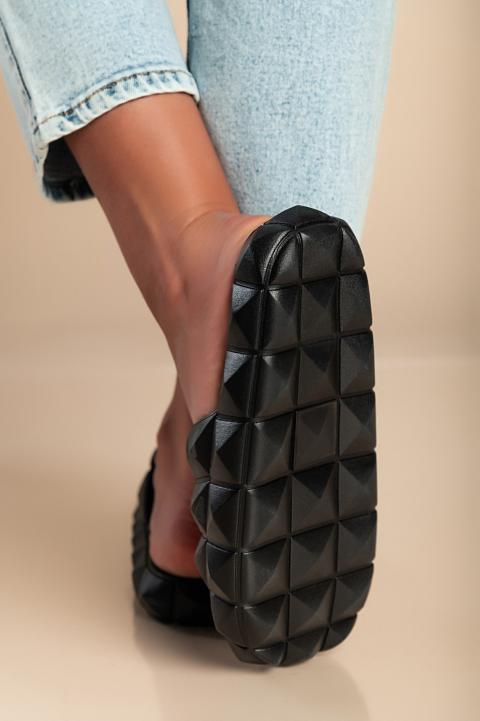 Sandalias con tira ancha, negro