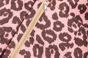 Bolso de playa con estampado de leopardo, rosa claro