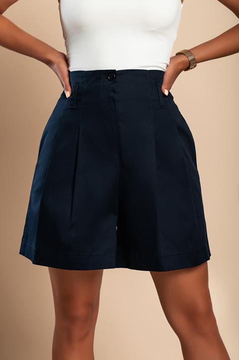 Shorts con cintura alta, azul