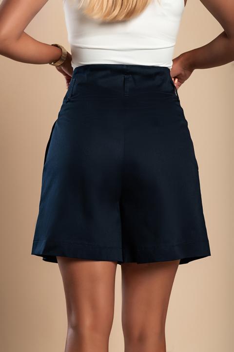 Shorts con cintura alta, azul
