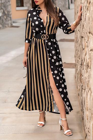 VESTIDO MAXI ELEGANTE CON ESTAMPADO MORI 